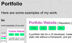 This portfolio website